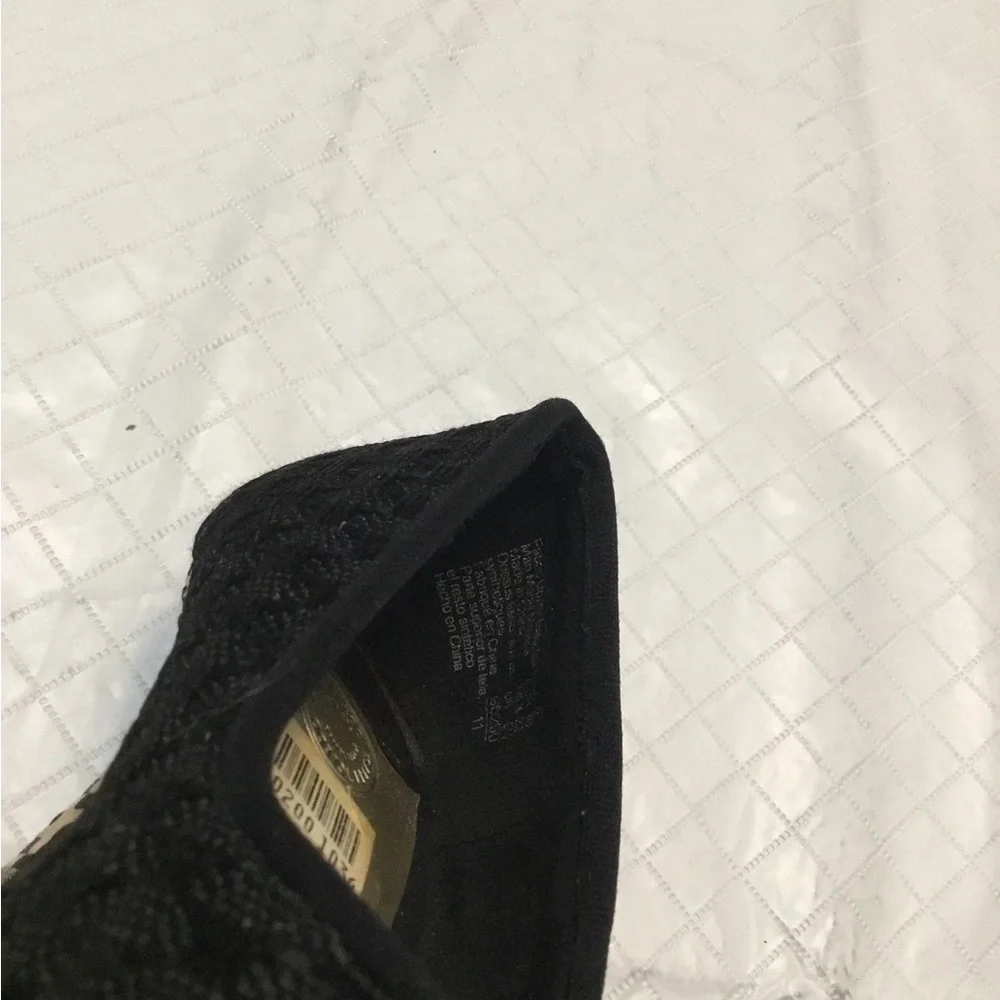 Skechers Black Peep-Toe Buckle Pumps